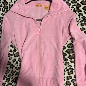 2000s zip up terry cloth